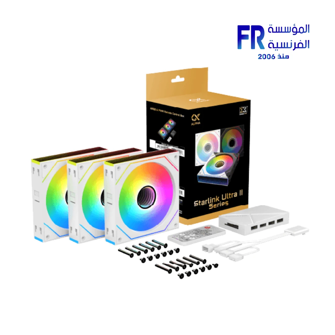 Xigmatek Starlink Ultra II Arctic Smart Link Fan Argb PWM 3 Fans With Remote and Controller Fan