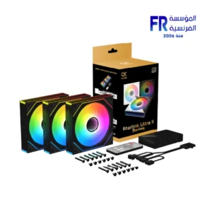 Xigmatek Starlink Ultra II Smart Link Fan Argb PWM 3 Fans With Remote and Controller Fan