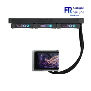 ASUS ROG Ryuo IV 360 ARGB 6.67 Inch AMOLED Display Asetek Gen8 V2 Pump Daisy Chained Fans Black Liquid CPU Cooler