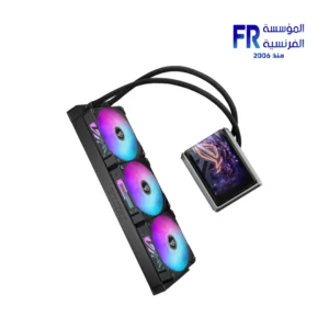 ASUS ROG Ryuo IV 360 ARGB 6.67 Inch AMOLED Display Asetek Gen8 V2 Pump Daisy Chained Fans Black Liquid CPU Cooler