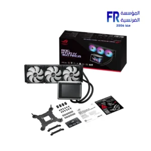 ASUS ROG Ryuo IV 360 ARGB 6.67 Inch AMOLED Display Asetek Gen8 V2 Pump Daisy Chained Fans Black Liquid CPU Cooler