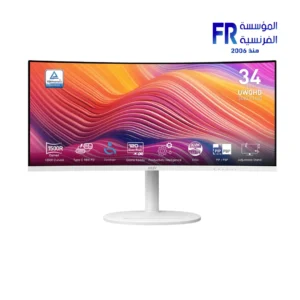 Msi Modern MD342CQPW 34 Inch UWQHD 3440x1440 120Hz VA 1500R 1ms MPRT 98W PD TYPE-C Speakers White Monitor