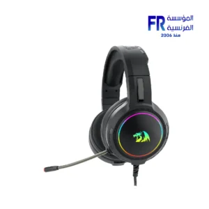 Redragon Mento H270-RGB black gaming headset showing its adjustable omnidirectional microphone