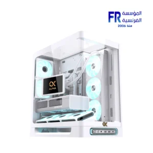 Xigamtek Heaven Arctic 8 Fan Argb Pwm E ATX Support BTF MB Type C Single Piece Curved Tempered Glass White Mid Tower Case