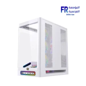 Xigamtek Heaven Arctic 8 Fan Argb Pwm E ATX Support BTF MB Type C Single Piece Curved Tempered Glass White Mid Tower Case