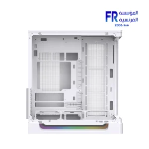 Xigamtek Heaven Arctic 8 Fan Argb Pwm E ATX Support BTF MB Type C Single Piece Curved Tempered Glass White Mid Tower Case