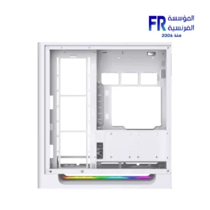 Xigamtek Heaven Arctic 8 Fan Argb Pwm E ATX Support BTF MB Type C Single Piece Curved Tempered Glass White Mid Tower Case