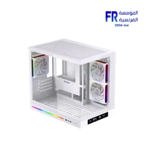 Alternative view of Xigmatek Cloud M DGT 3AF Arctic Digital LCD 3 Fan Argb PWM BTF White Micro Tower Case
