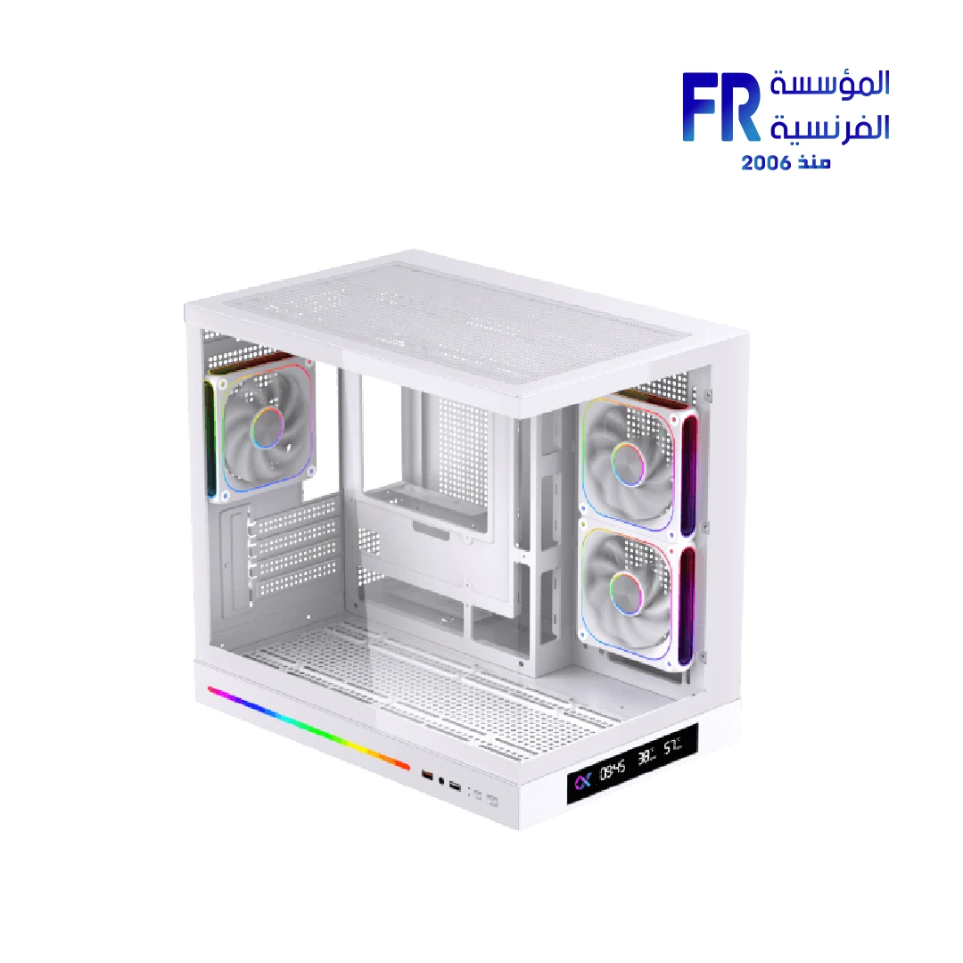 Xigmatek Cloud M DGT 3AF Arctic Digital LCD 3 Fan Argb PWM BTF White Micro Tower Case - الصورة 2