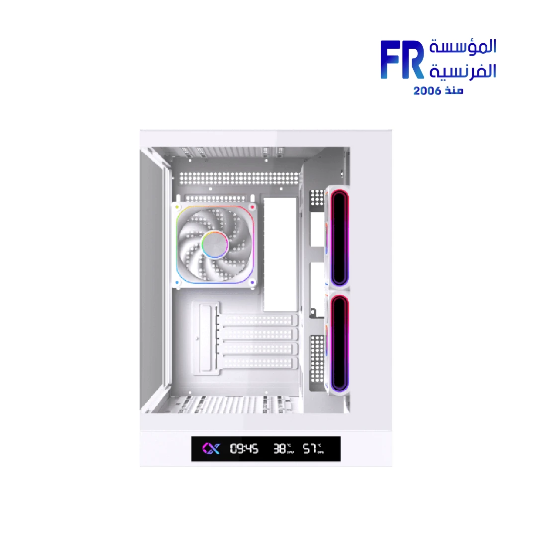 Xigmatek Cloud M DGT 3AF Arctic Digital LCD 3 Fan Argb PWM BTF White Micro Tower Case - الصورة 3