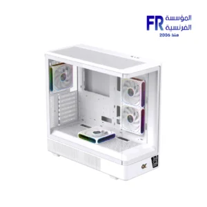 Alternative view of Xigmatek Moon DGT Arctic Digital LCD 4 Fan Argb PWM Curved Tempered Glass White Super Tower Case