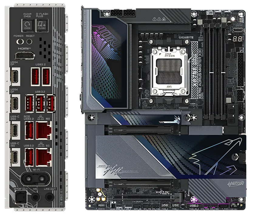 X870E Aorus Master X3D PCB Diagram
