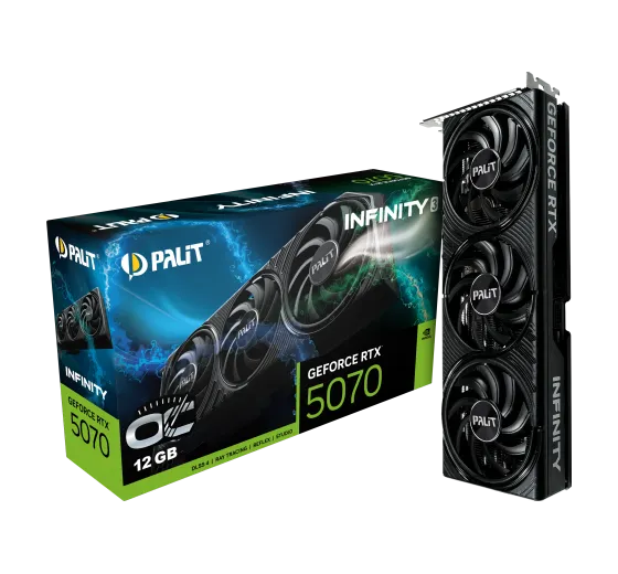 Palit, GeForce RTX 5070 Infinity 3 OC 12GB GDDR7 192 Bit Graphics Card transparent rendering structure