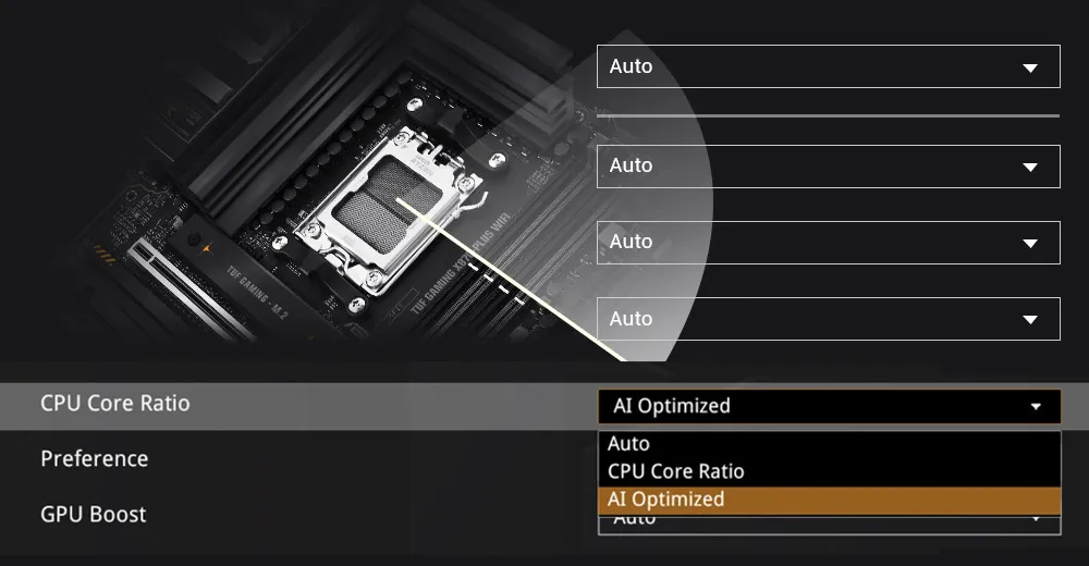 AI Overclocking on TUF Gaming X870E Plus WiFi