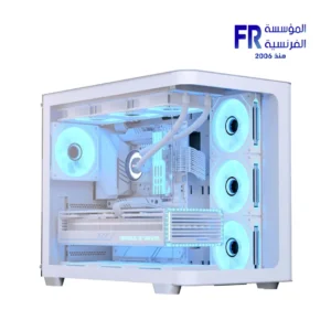 Aerocool P500C Evo Atx Curved Glass Dual Chamber White Mid Tower Case