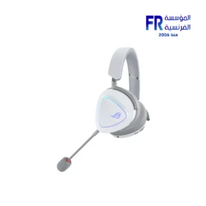 Alternative view of Asus ROG Delta II 50 mm DualFlow Audio Tri Mode Wireless Moonlight White Gaming Headset