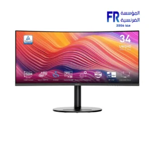 Msi Modern MD342CQP 34 Inch UWQHD 3440x1440 120Hz VA 1500R 1ms MPRT 98W PD TYPE-C Speakers Black Monitor