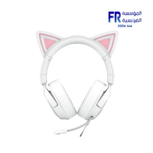 Razer Kraken Kitty V3 White Wired Gaming Headset with Cat Ears
