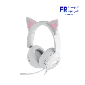 Razer Kraken Kitty V3 White Wired Gaming Headset with Cat Ears