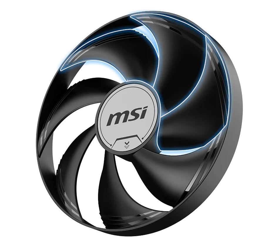 MSI StormForce dual fan system customized blade visual