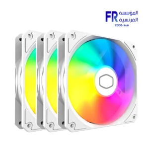 Cooler Master MasterFan MF120 Lite ARGB 120mm White 3-Pack PWM Case Fans