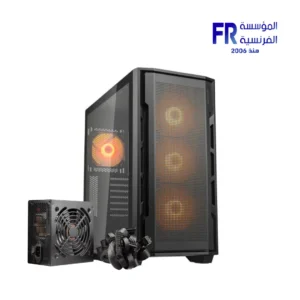Cougar Uniface RGB Mesh TG Black Mid Tower Case with Atlas 750W PSU