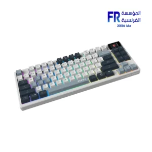 Alternative view of MSI Forge GK600 TKL Linear Switch RGB Tri-Mode Wireless Sky Mechanical Gaming Keyboard