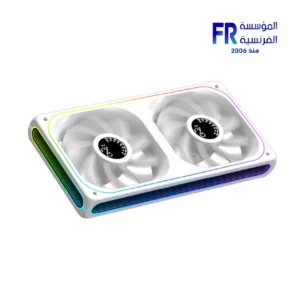 Alternative view of Xigmatek Aero DGT 240 Arctic Reverse Digital LCD 2 Fan ARGB and PWM Infinity Ring Four Side 240mm Standard Fan Blade