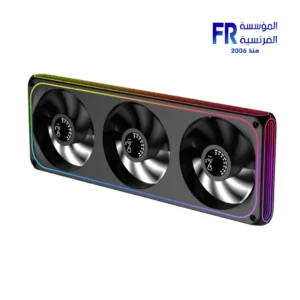 Alternative view of Xigmatek Aero DGT 360 Digital LCD 3 Fan ARGB and PWM Infinity Ring Four Side 360mm Standard Fan Blade