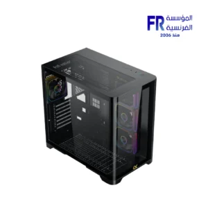 Xigmatek Crystal Storm V2 Mid Tower Case with Curved Tempered Glass and 4 ARGB Fans