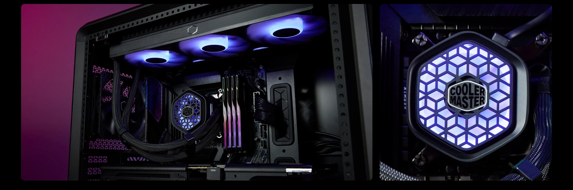 Cooler Master MasterLiquid Atmos II VRM 240mm AIO liquid cooler with ARGB lighting and VRM fan