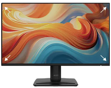 4-side slim bezel frameless design of MSI PRO MP242 E14A
