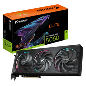 GIGABYTE AORUS GeForce RTX 5060 ELITE 8GB GDDR7 graphics card model GV-N5060AORUS E-8GD