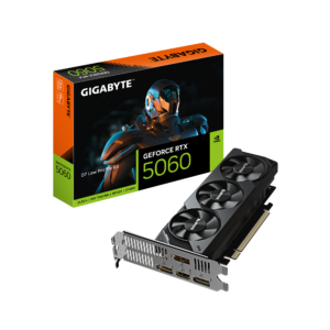 GIGABYTE GeForce RTX 5060 D7 Low Profile 8GB GDDR7 graphics card, model GV-N5060D7-8GL