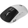 Logitech G PRO X2 SUPERSTRIKE LIGHTSPEED wireless gaming mouse in Lunar Eclipse white and black finish