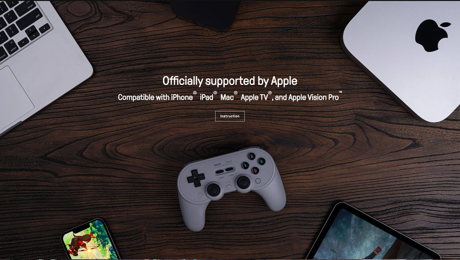 8BitDo Pro 2 official Apple support for iPhone iPad Mac Apple TV Vision Pro