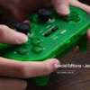 8BitDo Pro 2 Bluetooth wireless controller in translucent Jade Green with dual analog sticks and D-pad