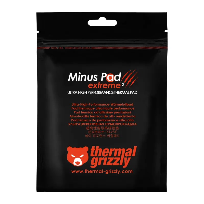 Thermal Grizzly Minus Pad Extreme 2 thermal pad packaging and product view