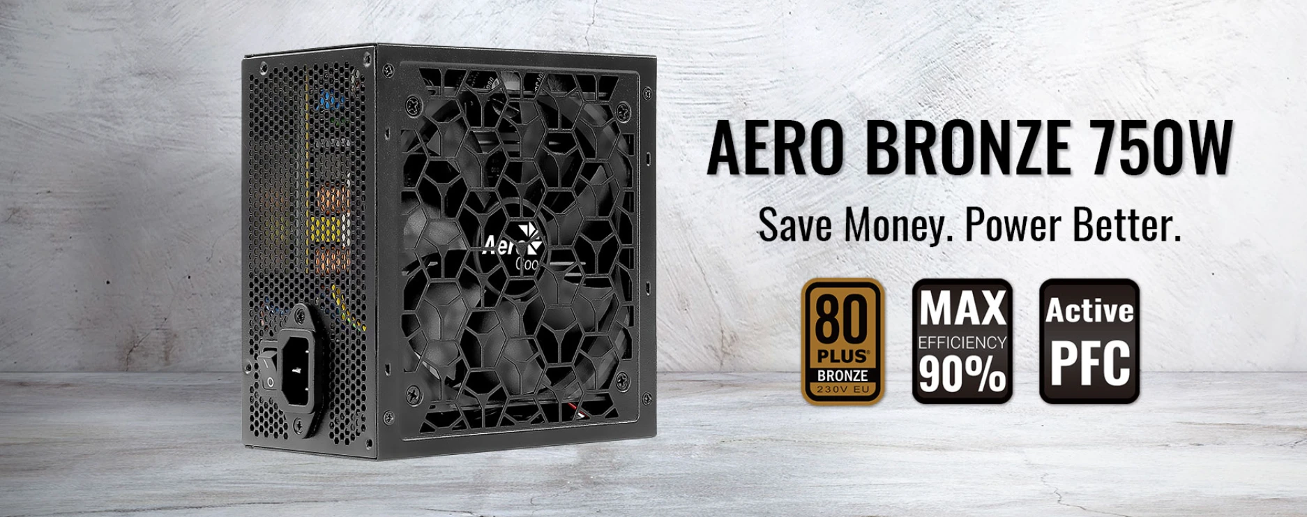 Aerocool AERO BRONZE 750W 80Plus Bronze Power Supply