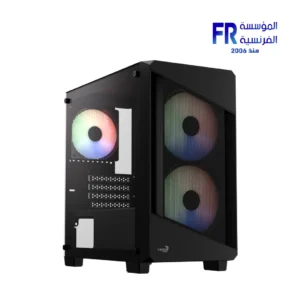 Aerocool B312F Flow Tempered Glass Black Mini Tower Case