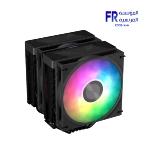 Aerocool Icicle AL60C dual tower air cooler black front view Nasr City store Egypt