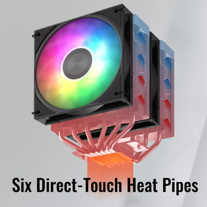 Aerocool Icicle AL60C Dual 120mm PWM Cube Fans - High Airflow 73.5 CFM Cooling Solution with Rifle Bearing