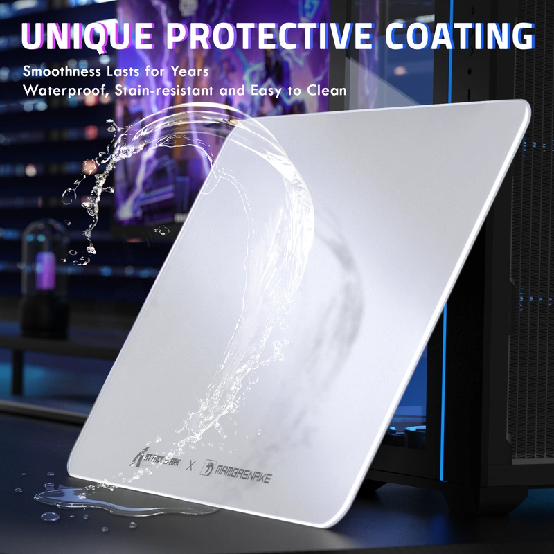 Non-slip PU leather base with mechanical honeycomb carving technology on CM05 mouse pad