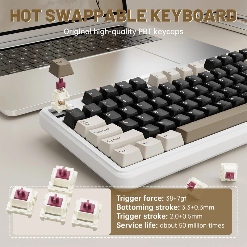 Attack Shark X98 Pro Gasket Mount with 5-Layer Sound Dampening Foam for Premium Typing Feel