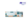 Aula F2088 Pro wired mechanical gaming keyboard in gray and green colorway with full-size layout