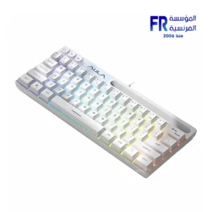 Aula F3061 keyboard white 61 key compact wired membrane gaming with RGB lighting