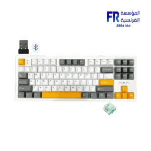 Aula S87 keyboard white 84 key compact wireless mechanical with gasket mount and RGB