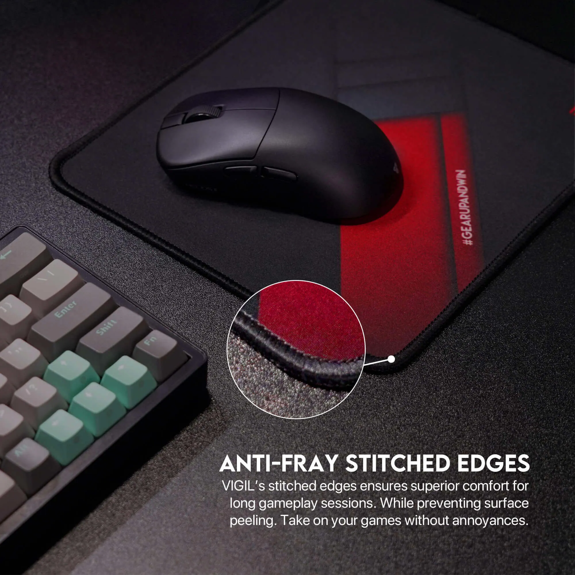 Fantech Vigil MP806 gaming mouse pad with water-repellent speed surface and anti-slip base