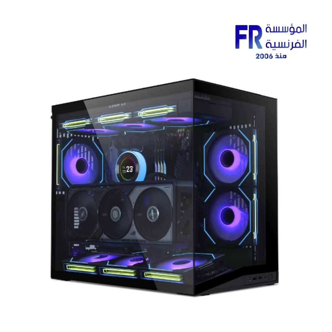 Lian Li O11D Dynamic Mini V2 Flow Black Gaming Case Front View Egypt Best Price