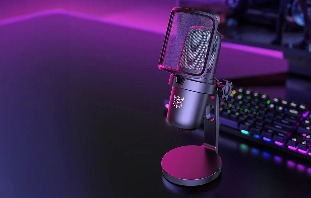 Onikuma Hoko M730 RGB USB Desktop Microphone Complete Setup